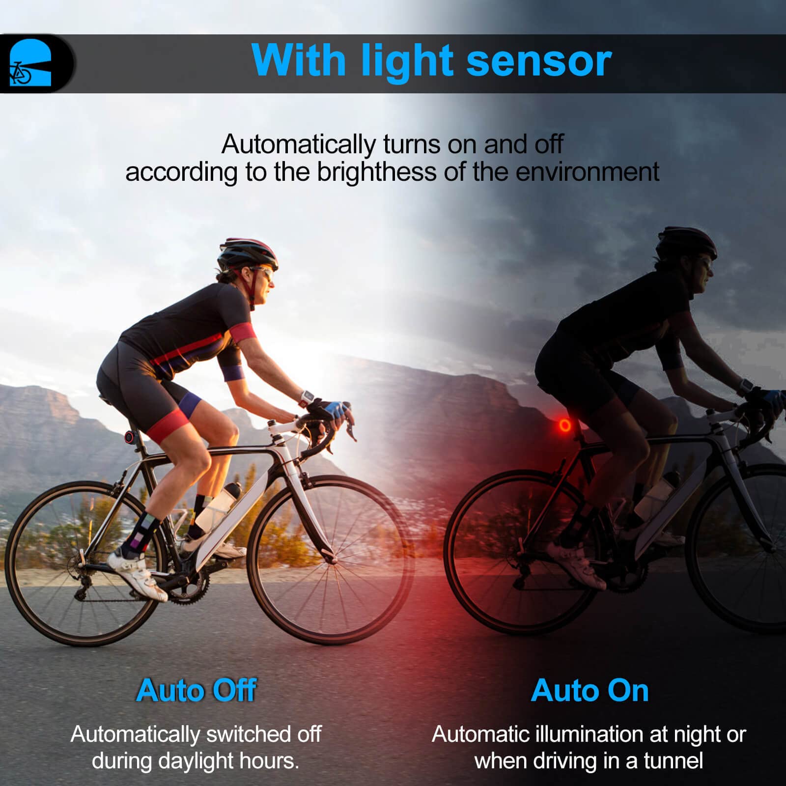 NineLeaf Smart Bike Taillight with Remote Control - USB Rechargeable 110DB Anti-Theft Bicycle Alarm, Automatic Brake Light & IP54 Waterproof Cycling Rear Light (3 Pack) - Perfect for Night Riding, Commuting & Mountain Biking Safety