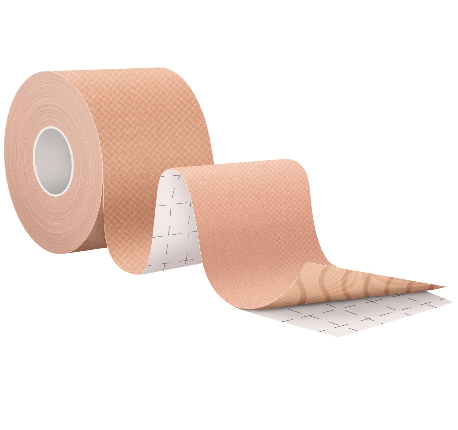 Boob Tape - Invisible Breast Lift Tape for Large Breasts A-G Cup, Nipple Covers & Support for Backless Dresses, Swimwear & Strapless Outfits (3inch, Nude, Large Size)