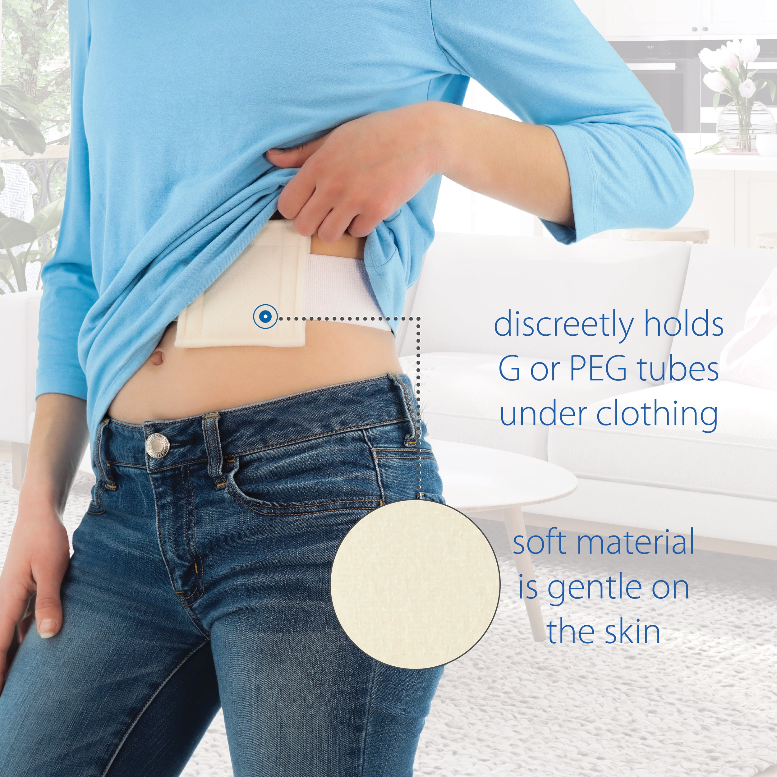 NelMed G Tube Holder - Secure and Comfortable Gastrostomy Tube Stabilizer for Adults & Kids - Perfect for Daily Use, Travel, and Active Lifestyles