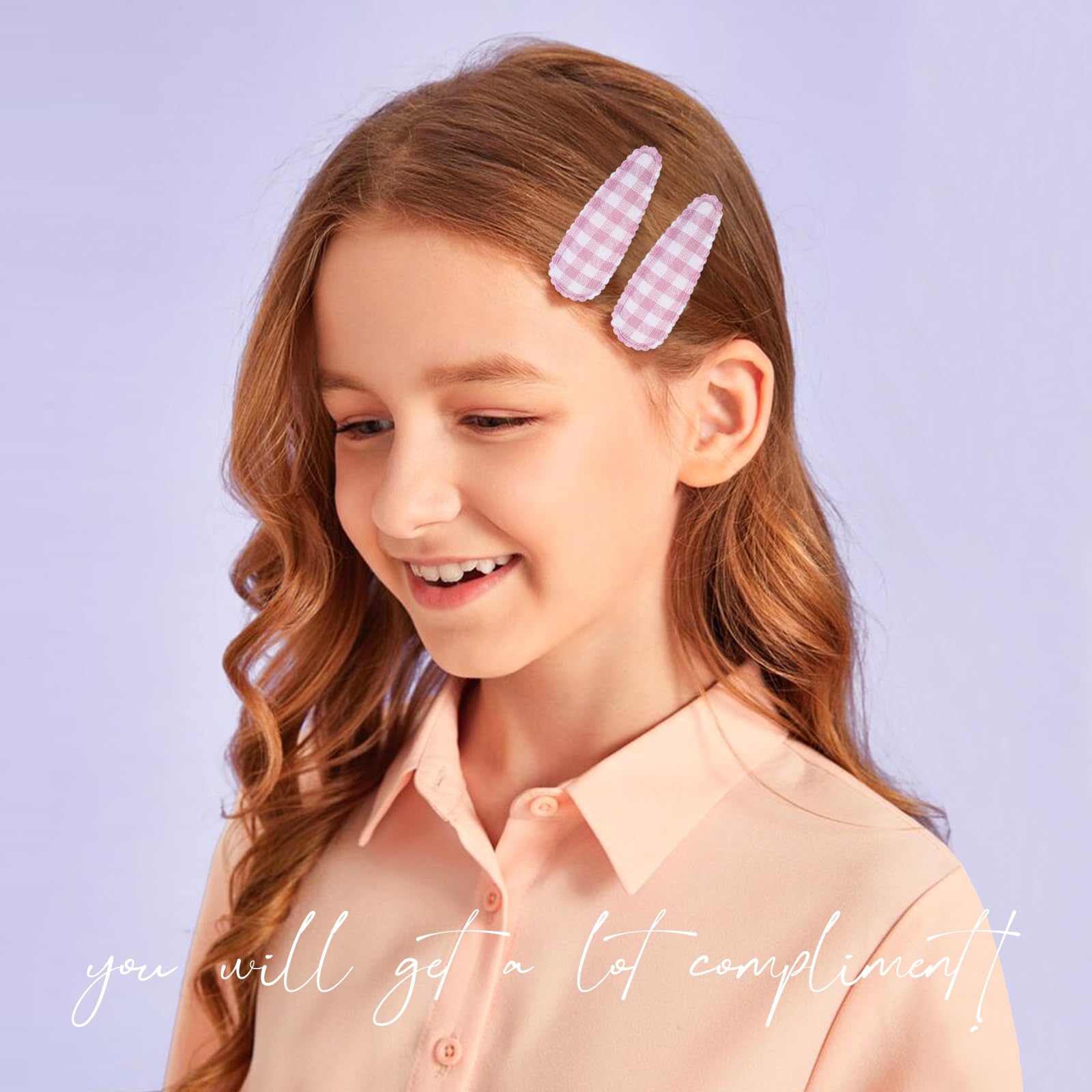 Choicbaby 30 Pcs Floral Hair Clips for Toddler Girls - Non-Slip Wrapped Snap Barrettes (2.2 Inch) - Perfect for School, Parties & Daily Hair Styling