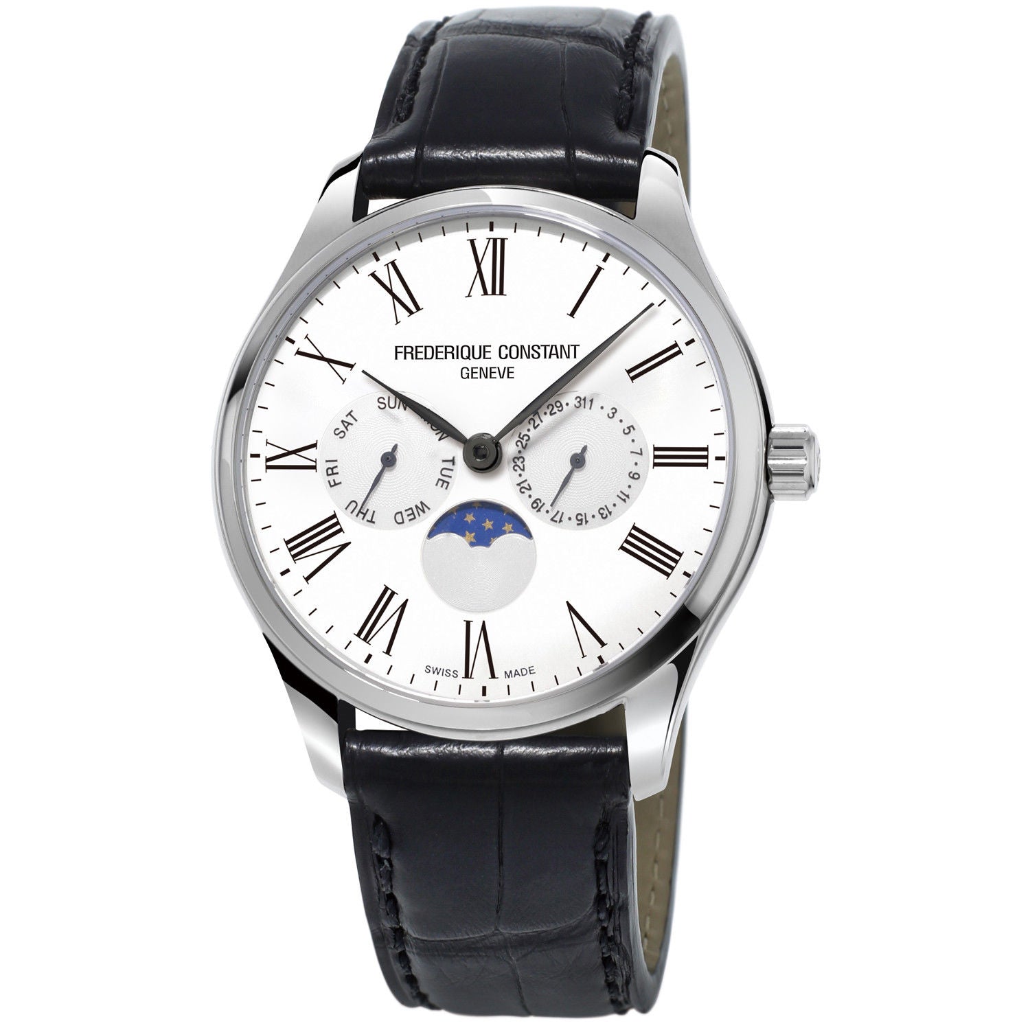 Frederique Constant Classics Moonphase Men's Watch FC 260WR5B6 - Luxury Automatic Timepiece for Business, Formal & Special Occasions