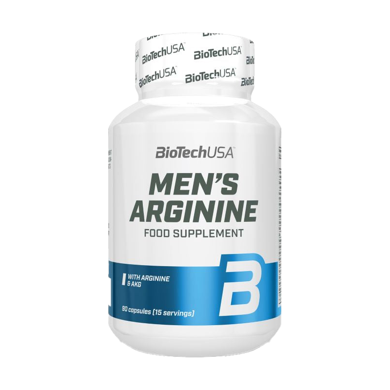 BioTechUSA Men's Arginine 90 Capsules - Nitric Oxide Booster for Male Performance & Energy - Supports Muscle Growth & Circulation - Pre-Workout & Athletic Performance Supplement