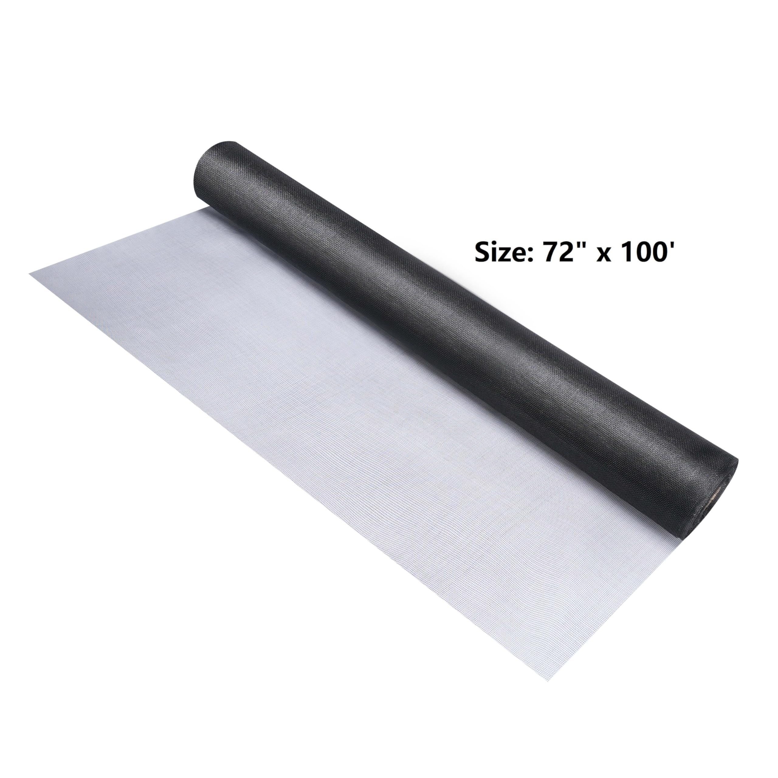 72” x 100’ Black Fiberglass Window Screen Roll - Easy to Install Replacement Screens for Windows & Doors | Perfect for Home, Patio, and DIY Screen Repair Projects