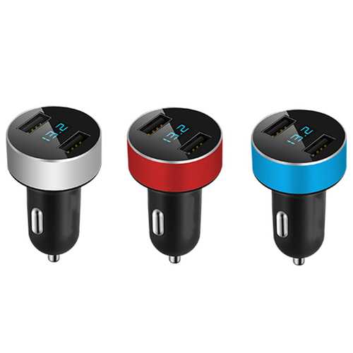 5V 3.1A Fast Car Charger with Dual USB Ports - Quick Charge Compatible for iPhone, Samsung & Android Phones - Perfect for Road Trips & Daily Commutes