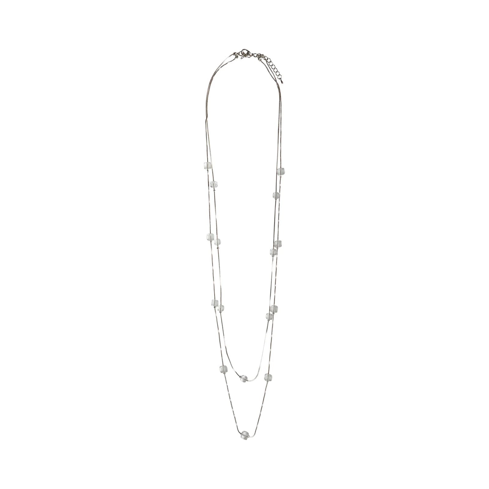 Clear Crystal Bead Necklace for Women - Elegant Glass Pearl Jewelry for Party, Wedding & Everyday Wear