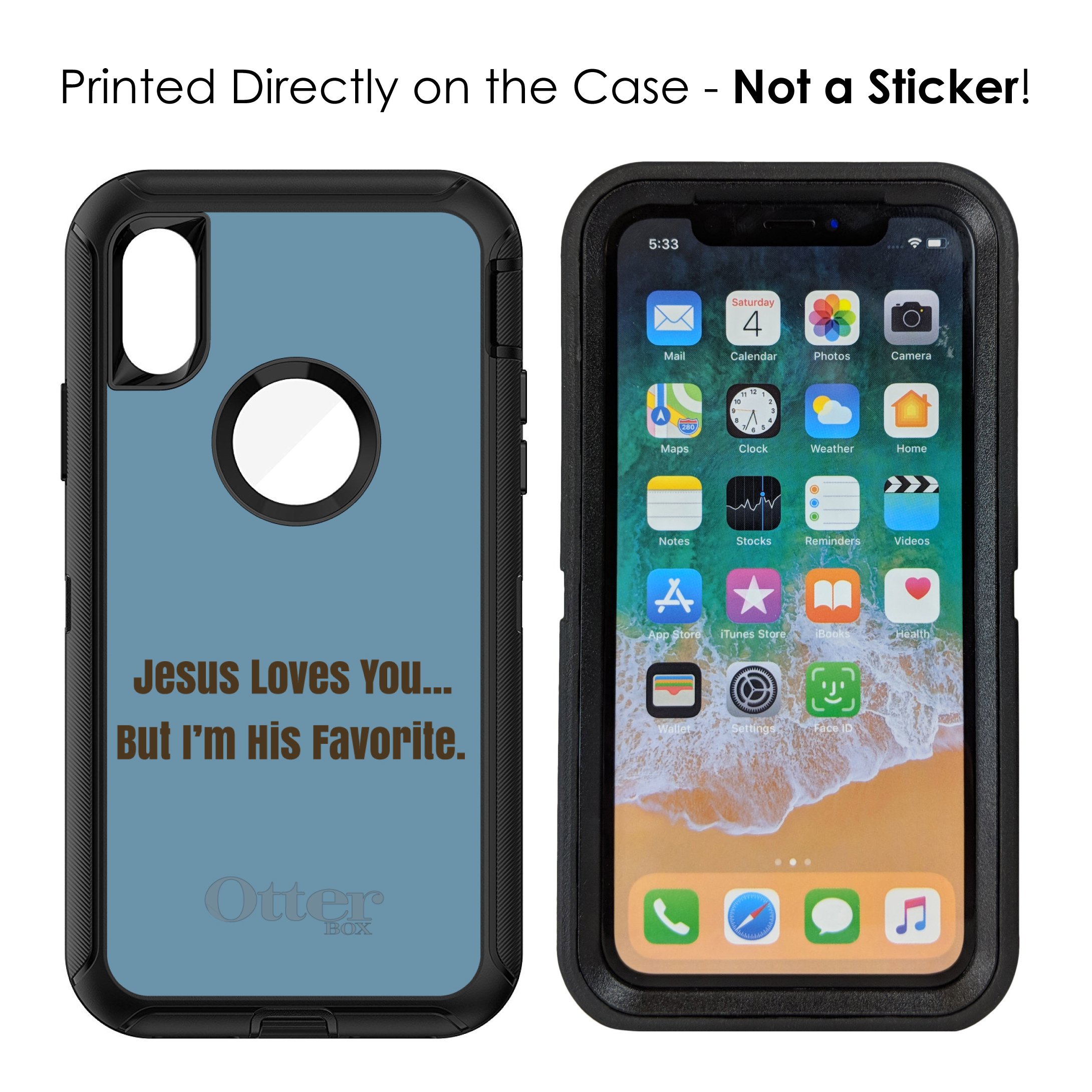 Premium iPhone XR Case (6.1 Inch) - Durable Protective Cover Compatible with OtterBox Defender - Christian Faith Design 'Jesus Loves You' - Perfect for Church, Bible Study & Daily Faith Inspiration