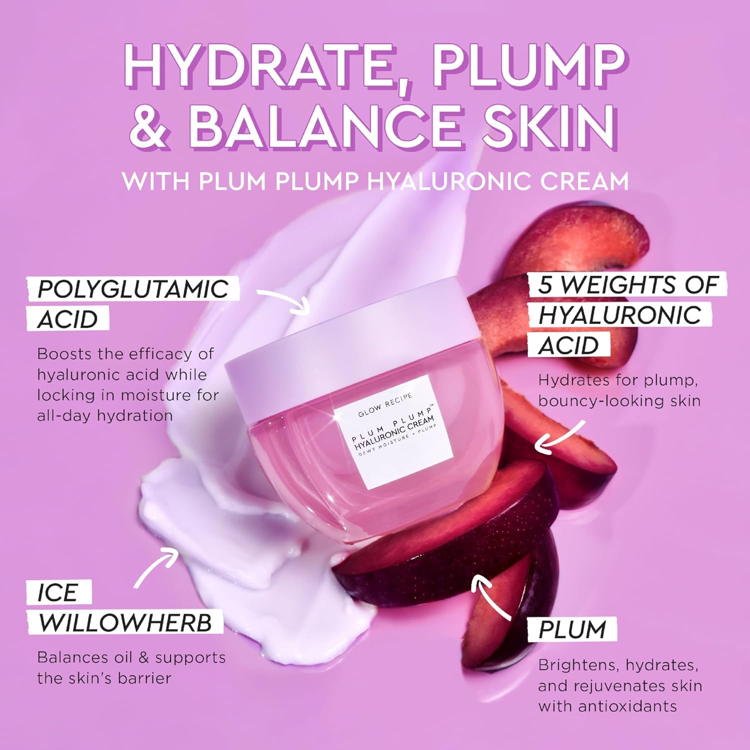 Glow Recipe Hydration Vacation Skincare Set - Plum Plump Hyaluronic Acid Moisturizer & Face Serum with Antioxidant Plum & Vitamin B5 for Skin Barrier Repair & Deep Hydration (2-Piece Set) | Perfect for Dry Skin Care Routine, Travel Skincare Essentials & Daily Moisturizing Regimen