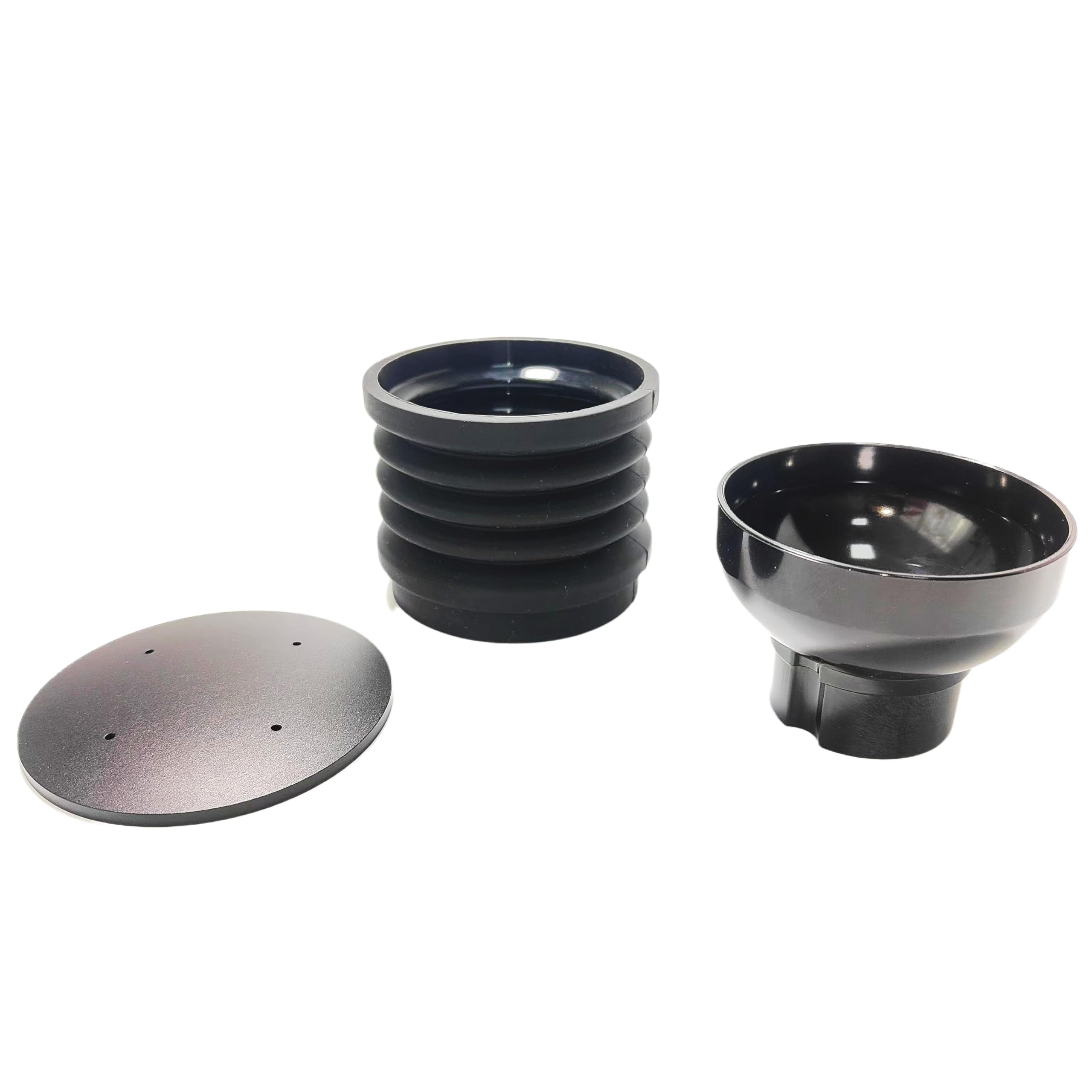 Single Dose Hopper with Silicone Bellow & Aluminum Lid - 2-in-1 Coffee Grinder Accessory for Eureka Mignon MMG - Hand Pressure Bellow for Easy Cleaning & Grounds Collection - Perfect for Home & Coffee Shops - Ideal for Espresso, Pour Over & French Press Brewing