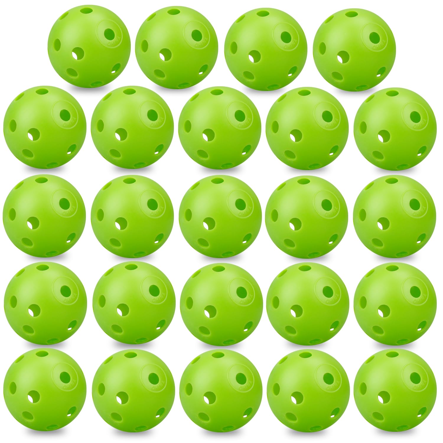KOFULL 24 Pack Plastic Golf Practice Balls - 42mm Limited Flight Training Golf Balls for Indoor/Outdoor Swing Practice, Backyard & Driving Range - Perfect for Beginners & Home Golf Training