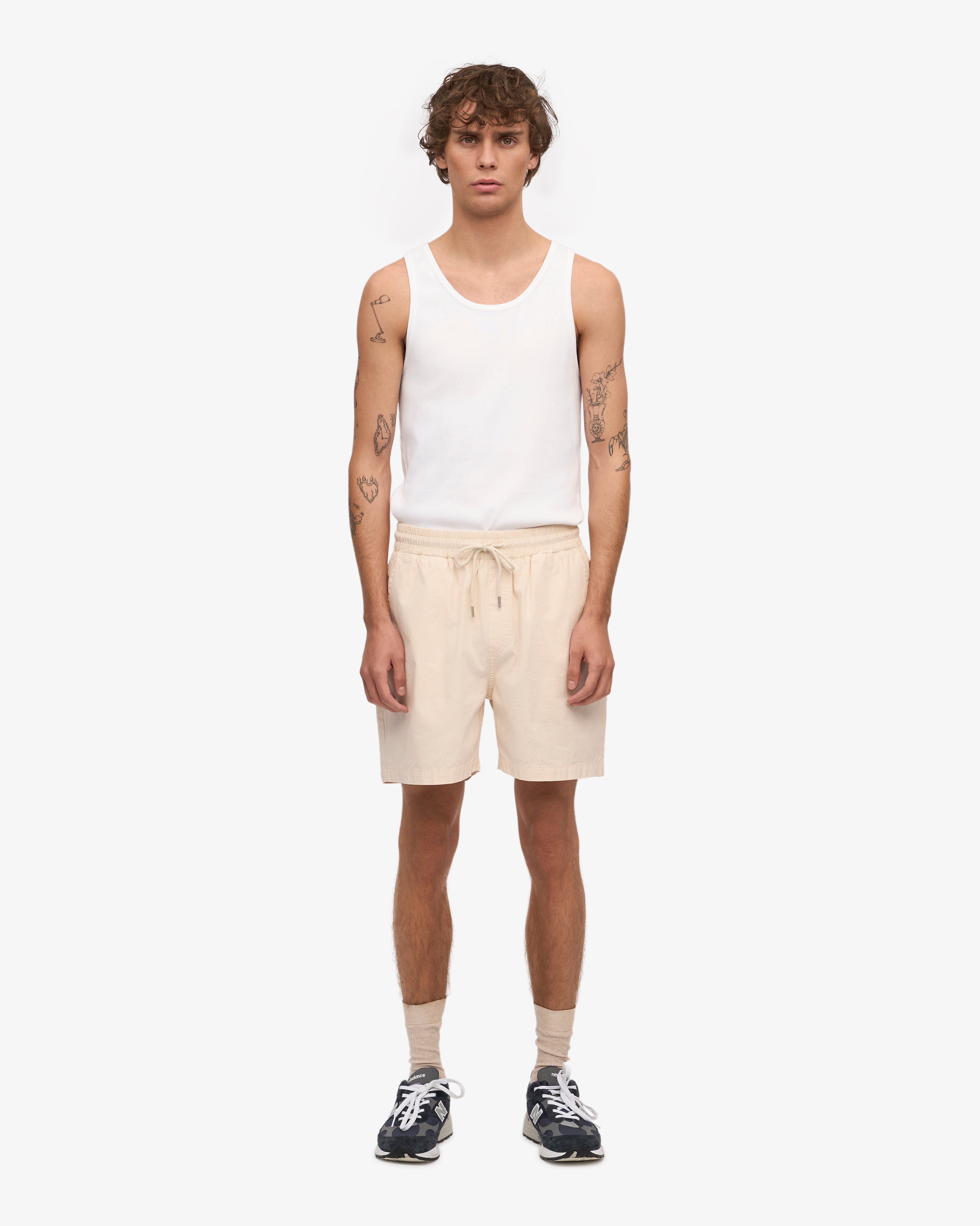 Organic Twill Shorts for Women - Ivory White | Comfortable & Breathable Summer Casual Shorts | Perfect for Beach, Travel & Everyday Wear