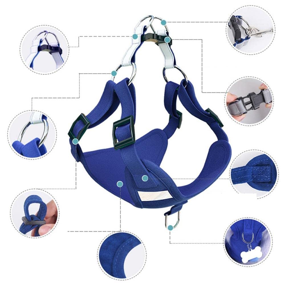 Reflective Dog Harness and Leash Set - Adjustable Pet Vest for Small & Medium Dogs - Red Safety Harness for Puppies XXS - Perfect for Night Walks, Jogging & Outdoor Adventures
