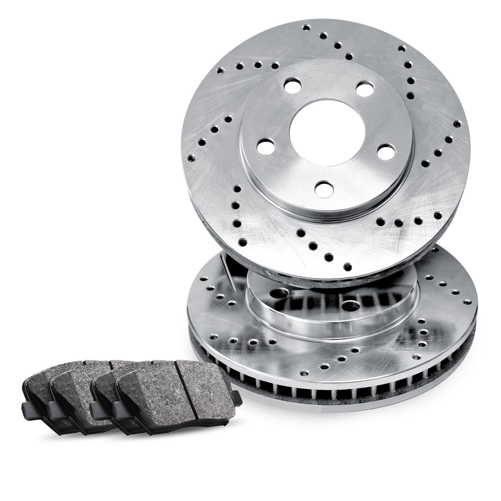 R1 Concepts Premium Front Brake Kit - Ceramic Brake Pads & Rotors for 1984-1987 Honda Civic | High-Performance Braking System | Perfect for Daily Commuting & City Driving