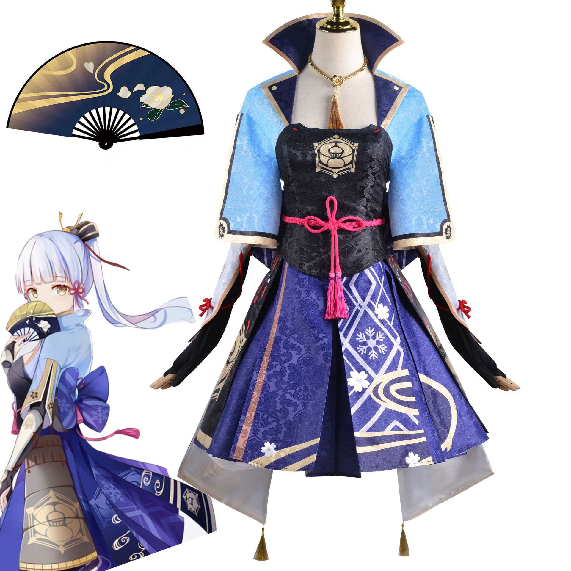 Genshin Impact Kamisato Ayaka Cosplay Costume for Women - Anime Dress Halloween Outfit | Perfect for Cosplay Events, Halloween Parties, and Anime Conventions