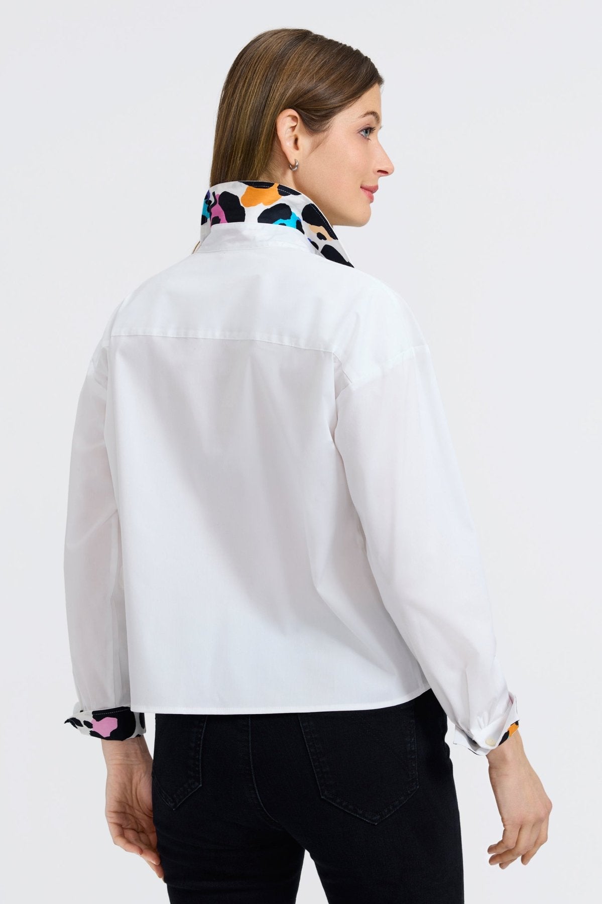 Marina Women's Long Sleeve Leopard Print Blouse - Stylish Multicolor Animal Pattern Shirt for Casual Wear, Office Outfits & Date Nights