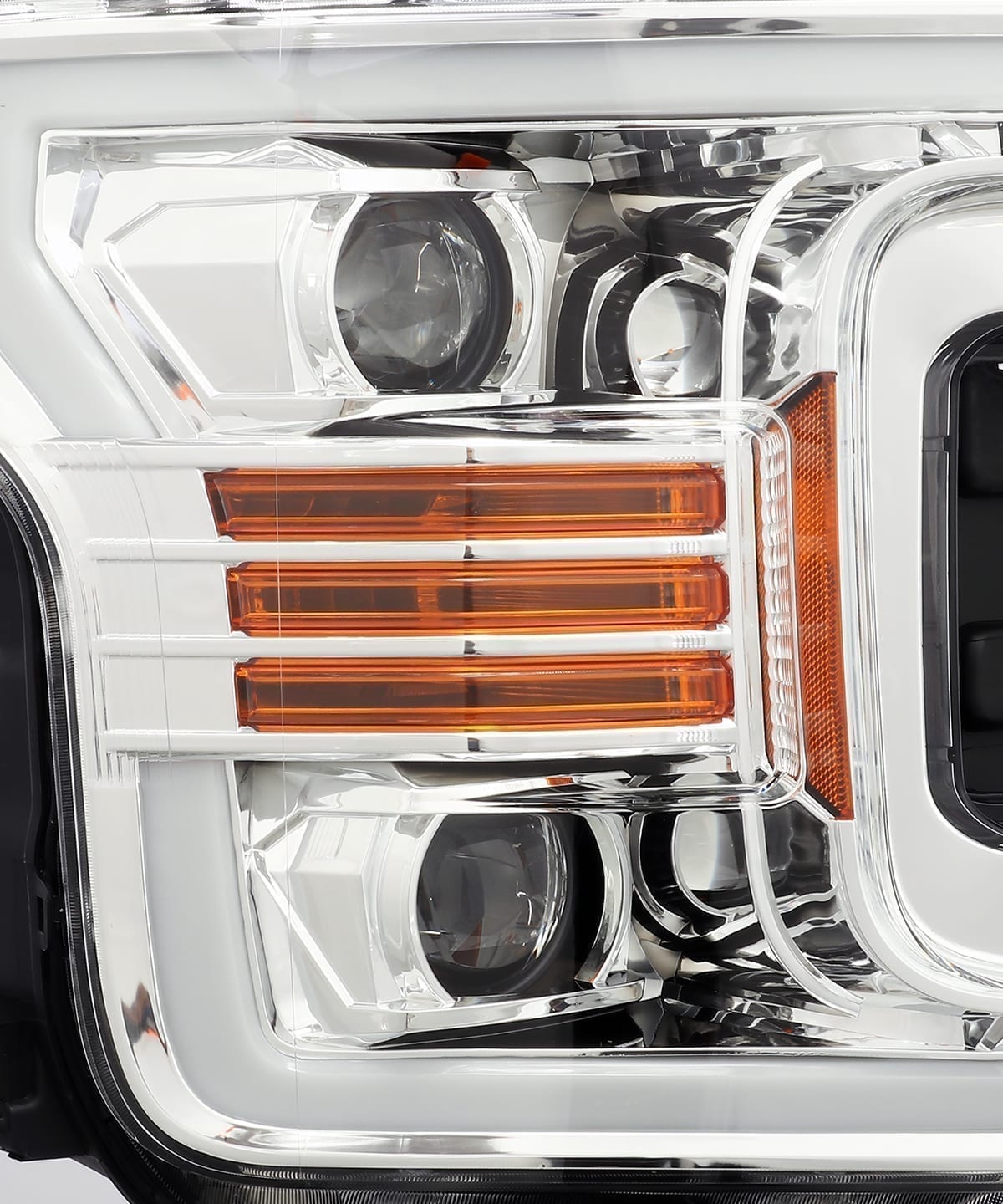18-20 Ford F150 PRO Series Halogen Projector Headlights Chrome - Upgrade Your Truck's Lighting for Night Driving & Off-Road Adventures