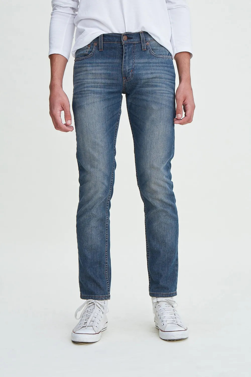 Levi's Men's 511 Slim Fit Jeans - Distressed Blue Denim for Casual Wear & Everyday Style