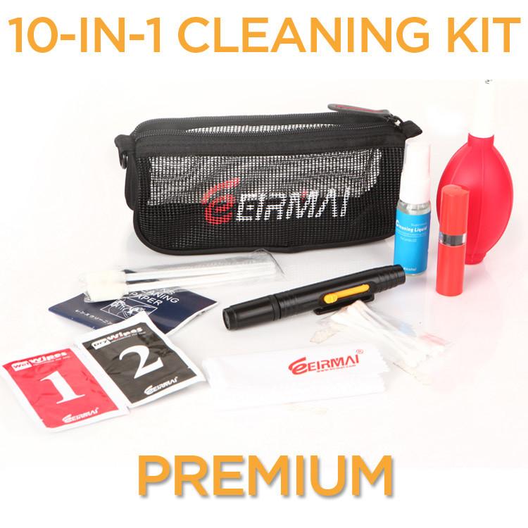 Ermai Premium 10-in-1 Camera Lens Cleaning Kit for DSLR, Mirrorless, and Smartphone Lenses - Professional Photography & Video Equipment Maintenance Tools for Travel, Studio, and Outdoor Shooting