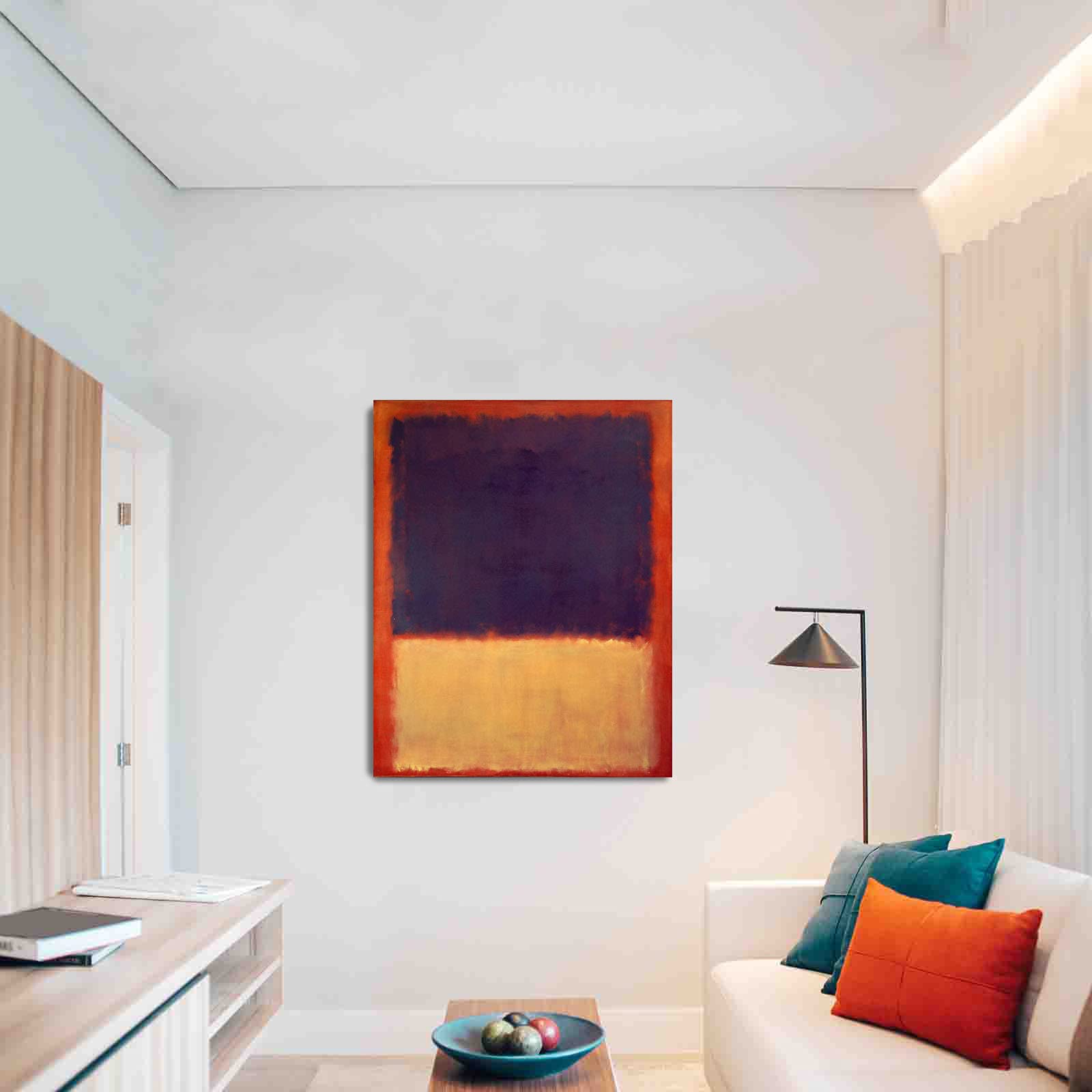 Framed Mark Rothko Canvas Wall Art - 35 x 44 Inch Ready to Hang Painting for Bedroom, Living Room & Bathroom Decor - Modern Farmhouse Wall Decorations for Home & Office