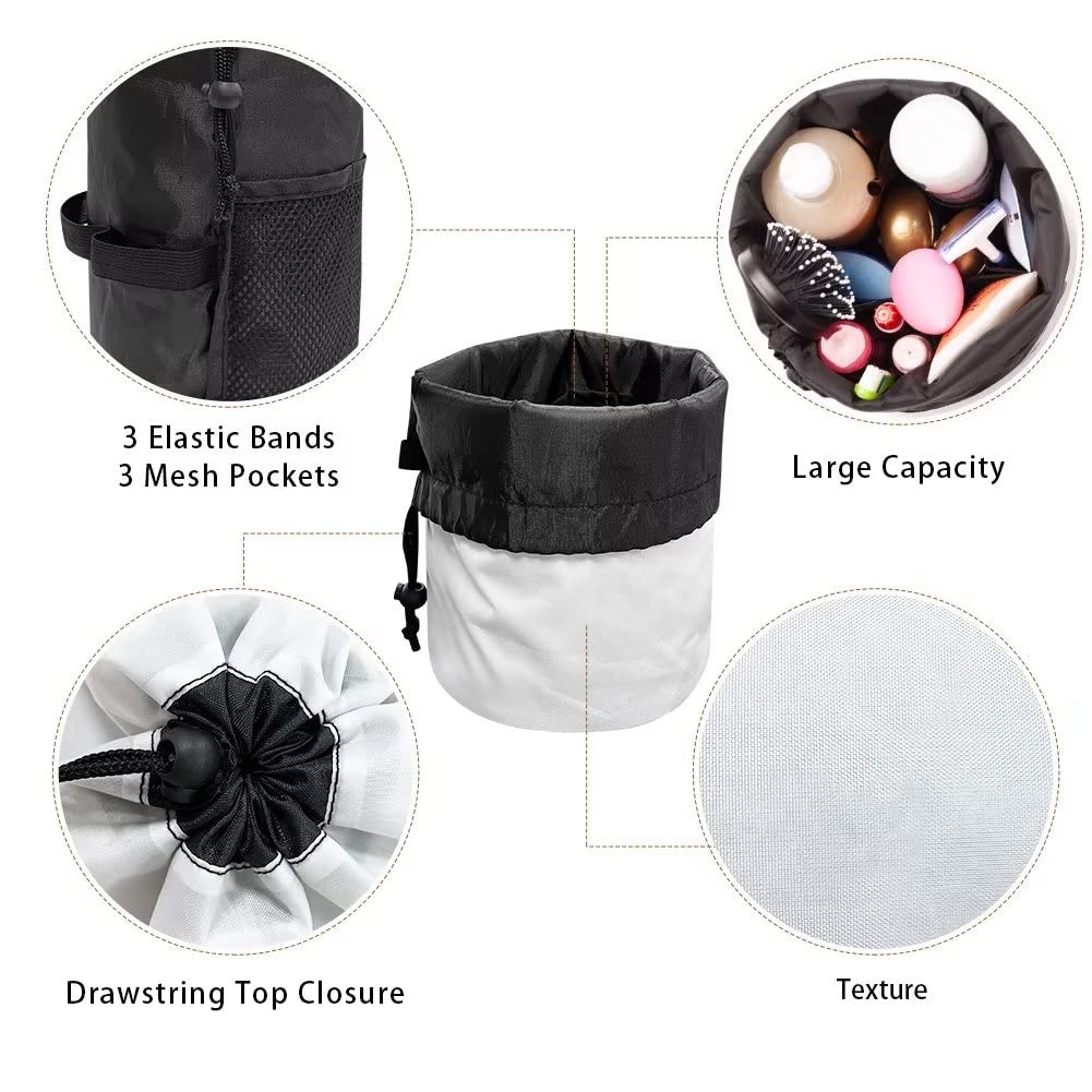 Boho Flower Print Makeup Bag - Portable Travel Cosmetic Organizer for Women | Perfect for Travel & Daily Use