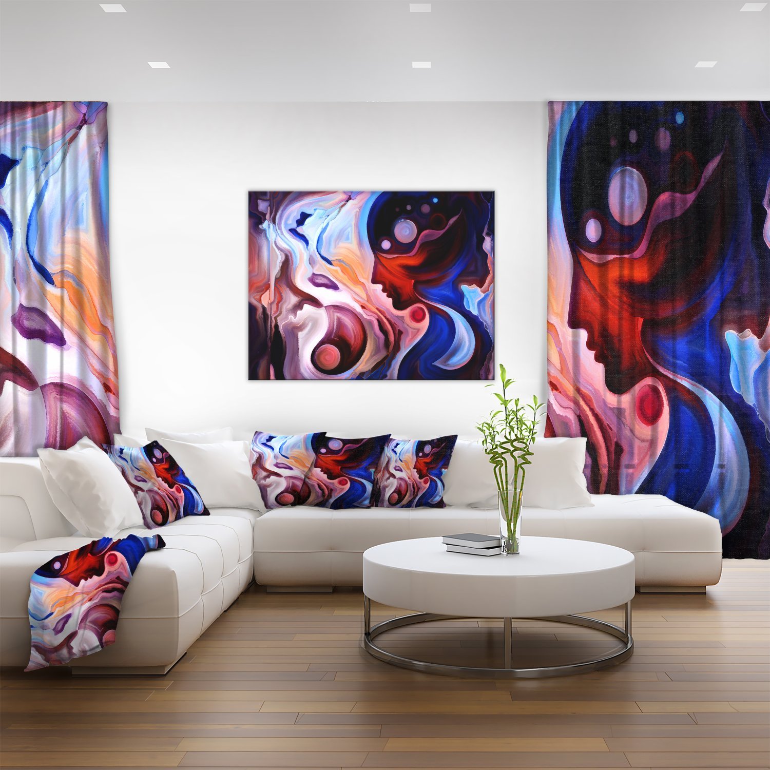 Abstract Canvas Art Print - Modern Woman Painting Wall Decor for Living Room, Bedroom & Office | Handmade Artwork for Home & Gifts
