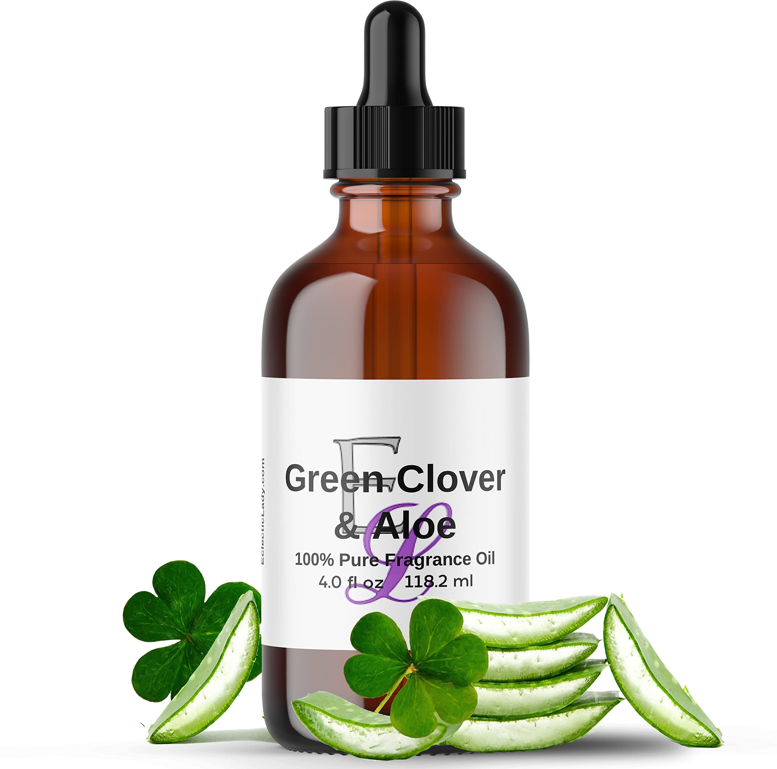 Premium Green Clover & Aloe Fragrance Oil - 4 oz 4 Pack Long Lasting Diffuser Oils, Clean Fresh Essential Oils Similar to Disney World, Relaxing Crisp Green Leaf & Beach Waves Aromatherapy - Perfect for Home Spa, Yoga, Meditation & Stress Relief