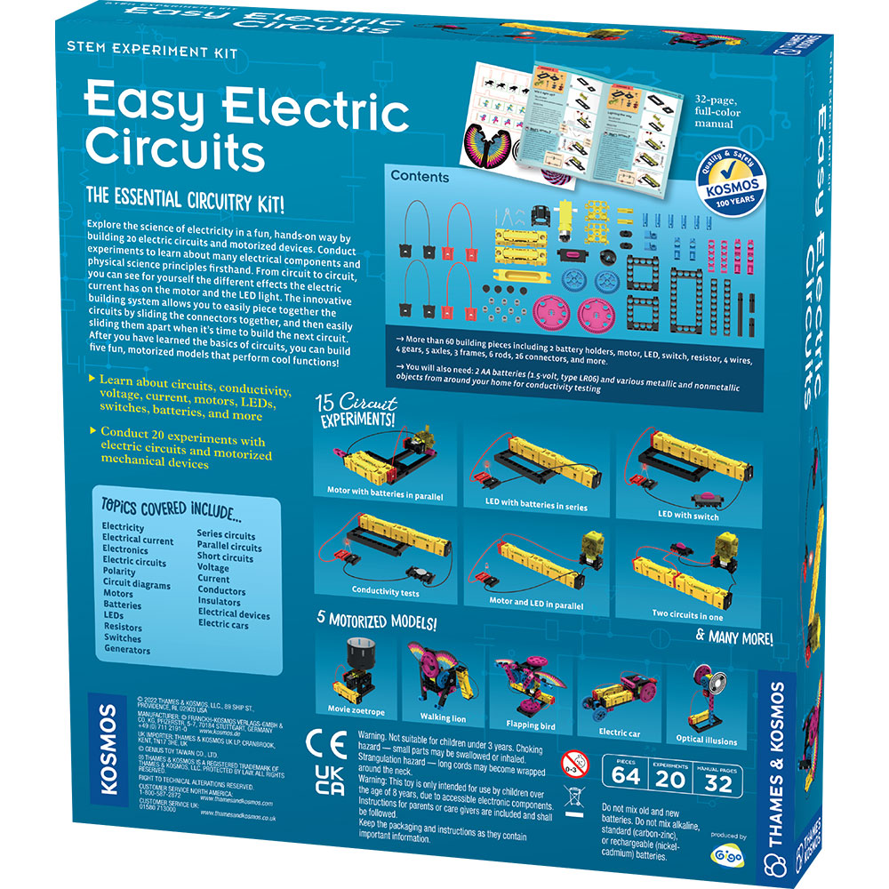Easy Electric Circuits Kit for Kids - STEM Learning Toys for Science Experiments & DIY Projects - Perfect for Classroom, Home, and Science Fair Projects
