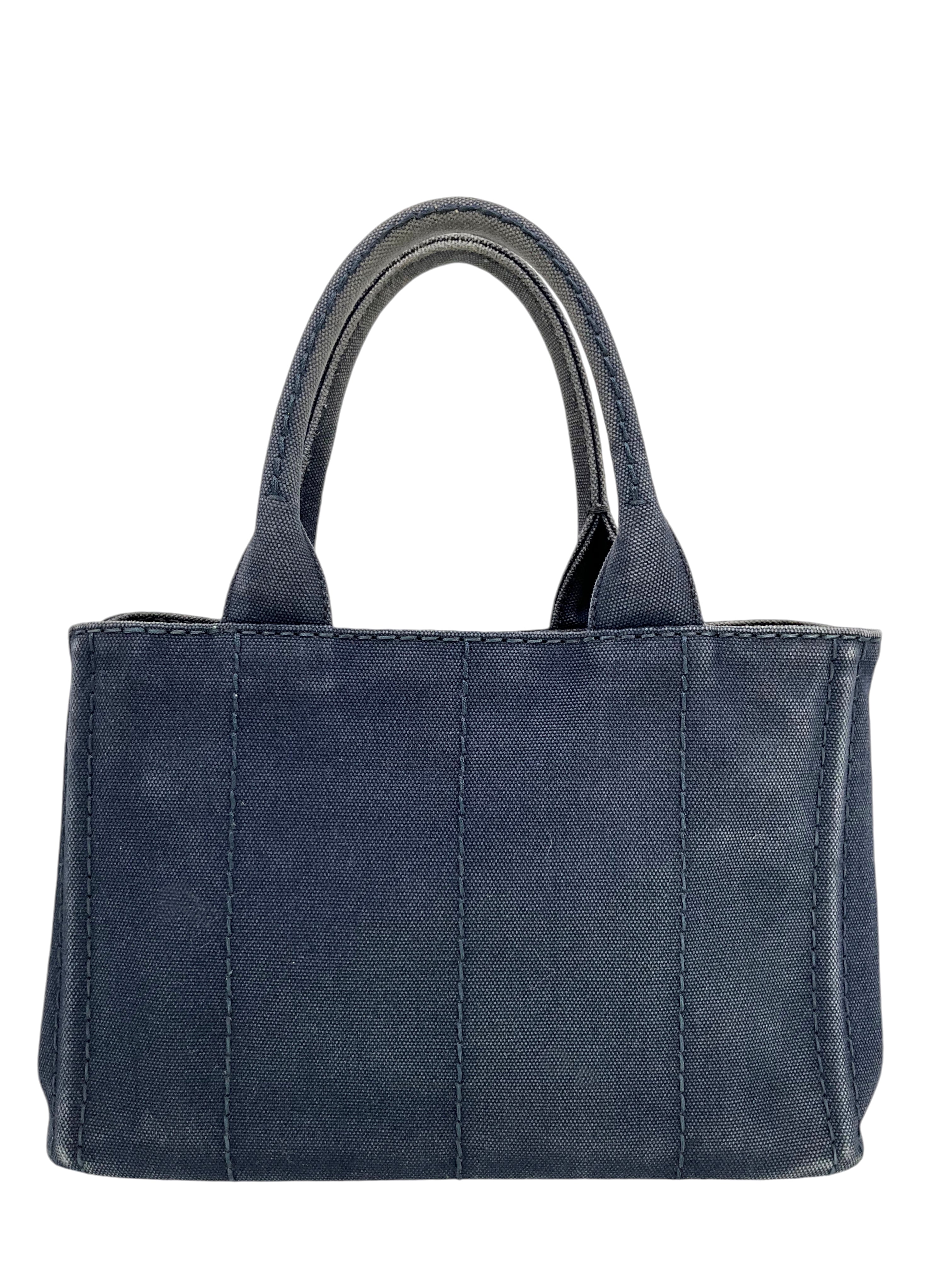 PRADA Canapa Convertible Canvas Small Tote Bag - Luxury Designer Handbag for Women | Perfect for Work, Travel & Everyday Use