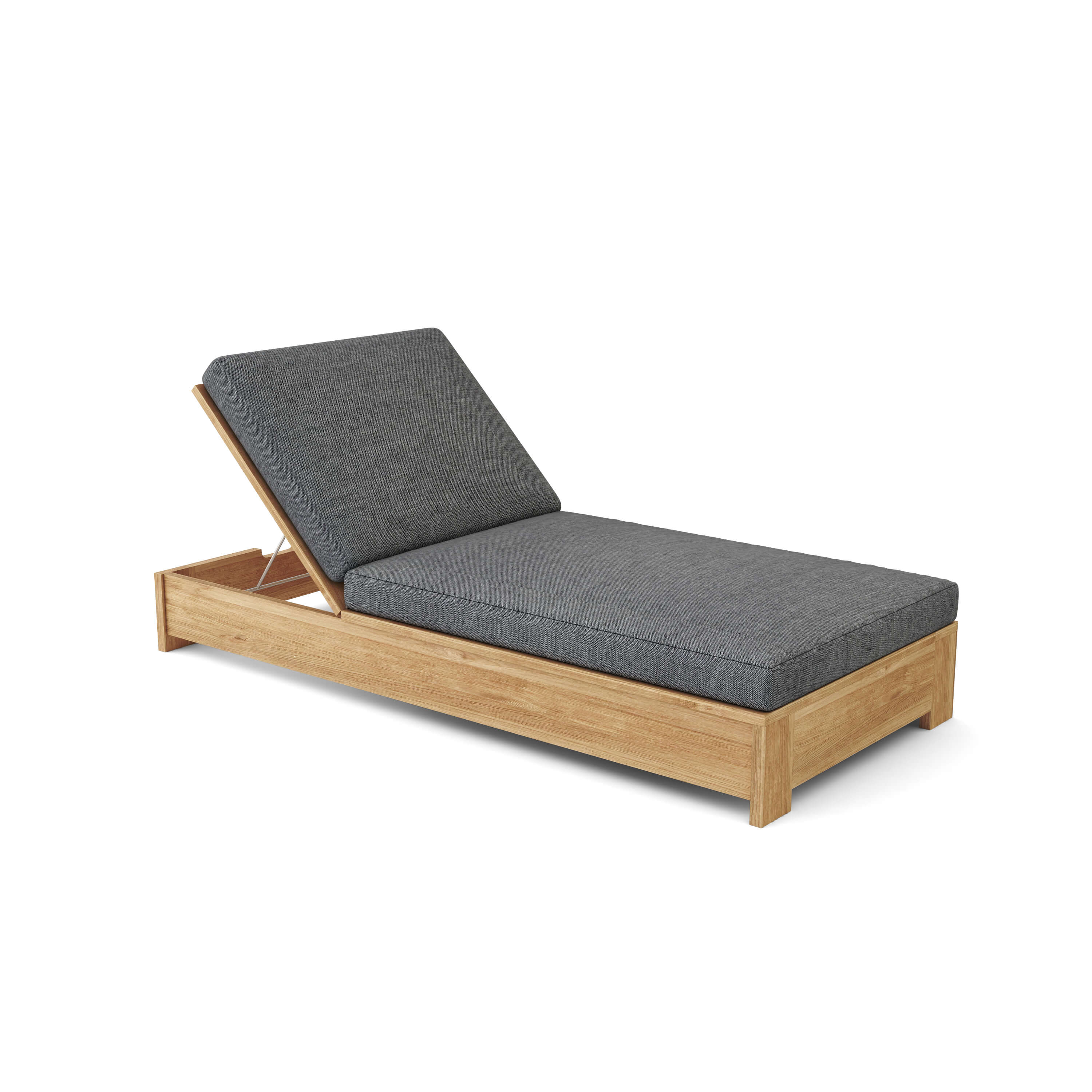 Premium Teak Wood Sun Lounger - Outdoor Patio Poolside Chaise Lounge for Backyard, Beach & Garden Relaxation | Weather-Resistant & Comfortable