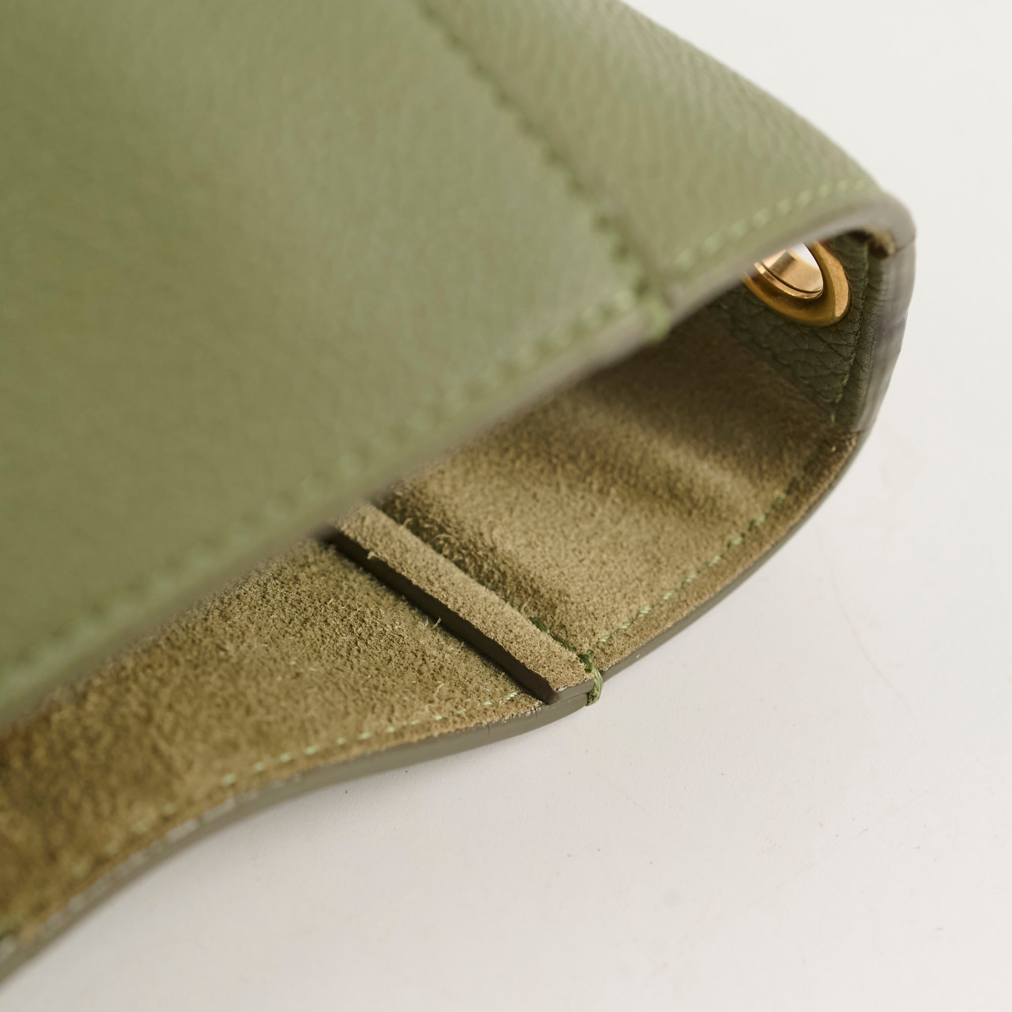 Celine Sangle Bucket Bag in Green | Luxury Leather Shoulder Bag for Women | Perfect for Work, Travel & Everyday Use