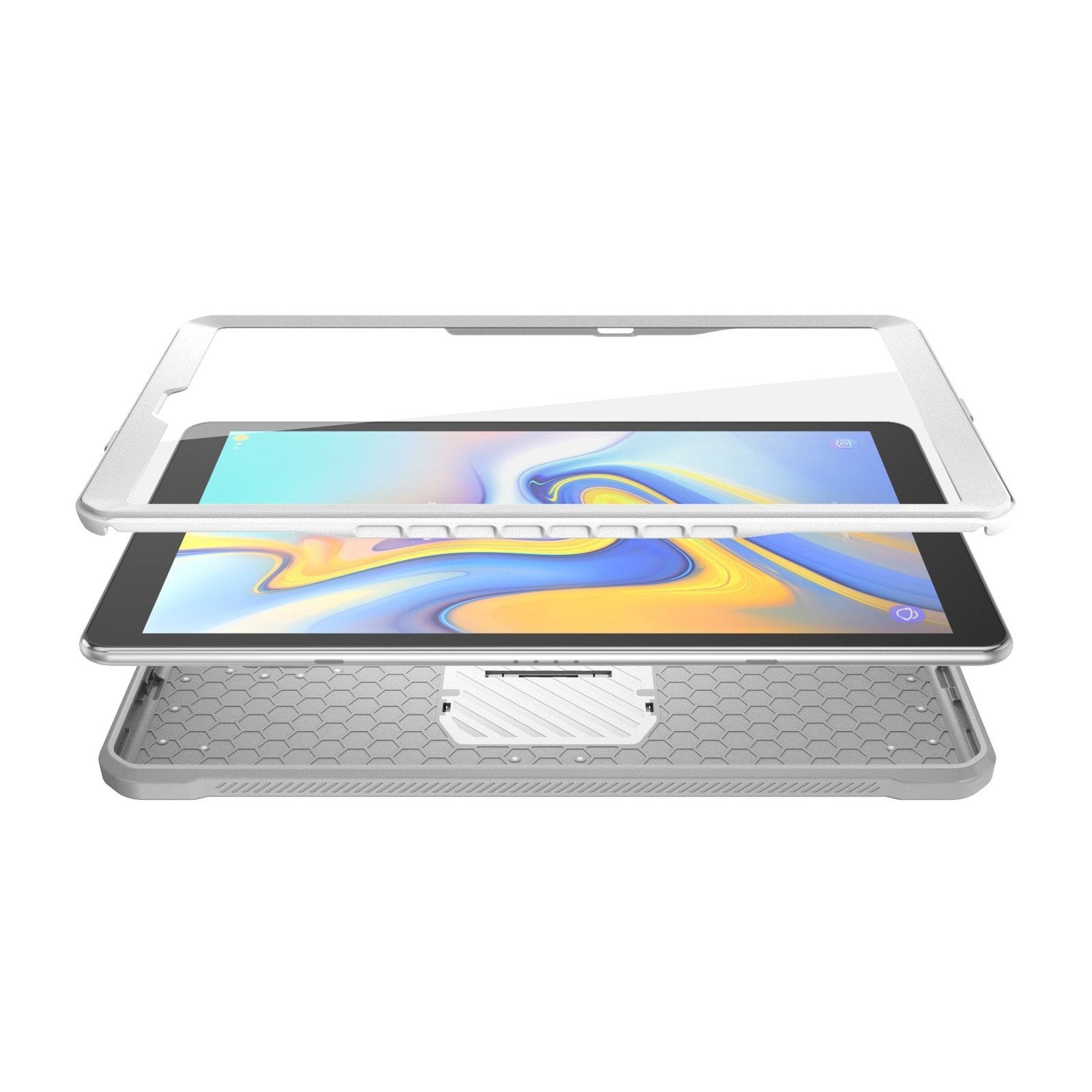 Samsung Galaxy Tab A 10.5 Inch (2018) Unicorn Beetle Pro Rugged Full-Body Protective Case - Shockproof & Drop Protection - White (Open Box) - Perfect for Construction Sites, Outdoor Adventures & Kids' Use