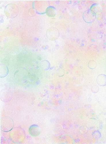 18ct Count Printed AIDA Cross Stitch Fabric with Bubbles Design - White & Pastel Colors by MP Studia (KD-086) | Perfect for DIY Embroidery, Needlework Projects & Home Decor