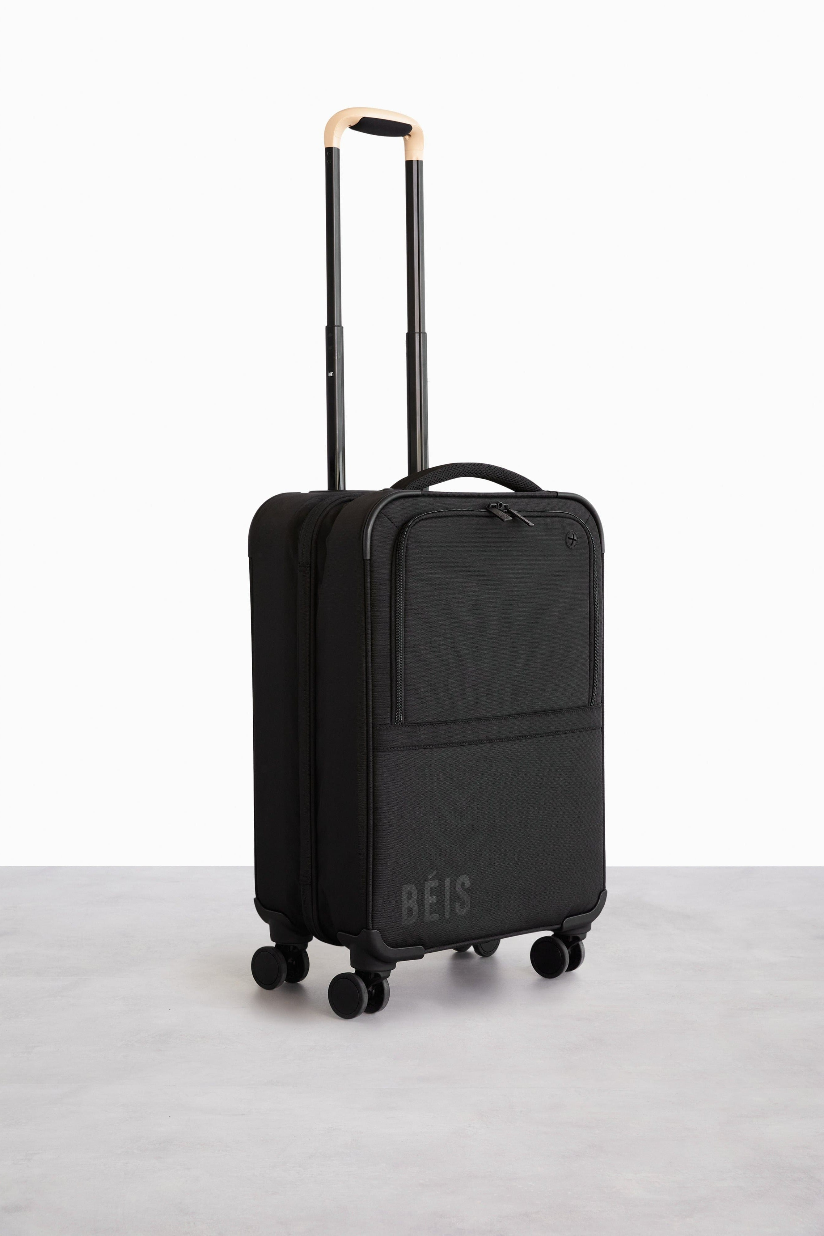 Best Soft-Sided Collapsible Carry-On Luggage with Wheels - Lightweight Black Travel Suitcase for Airplane, Business Trips & Weekend Getaways