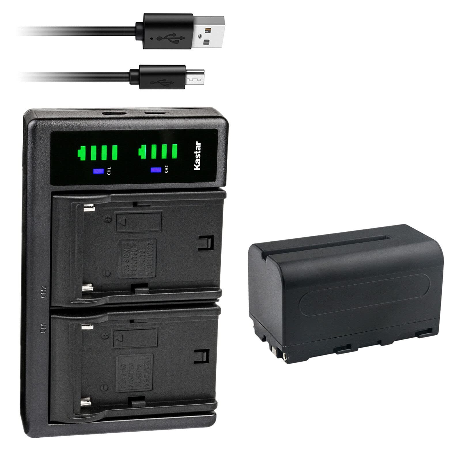 Kastar 1-Pack NP-F750/NP-F770 Replacement Battery with LTD2 USB Charger for AndyCine C6S 6