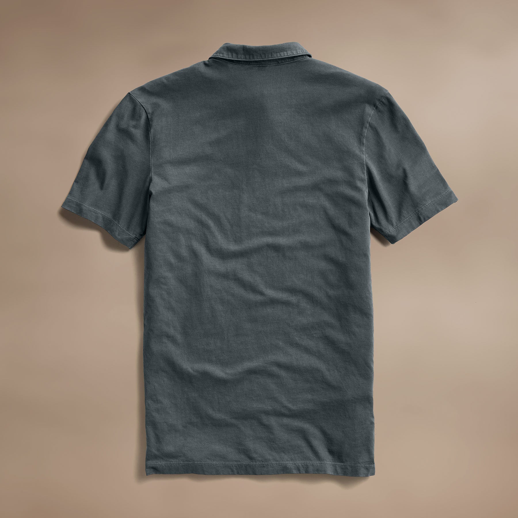 Premium Sueded Jersey Polo Shirt for Men - Soft & Comfortable Asphalt Gray Casual Wear - Perfect for Office, Golf & Weekend Outings