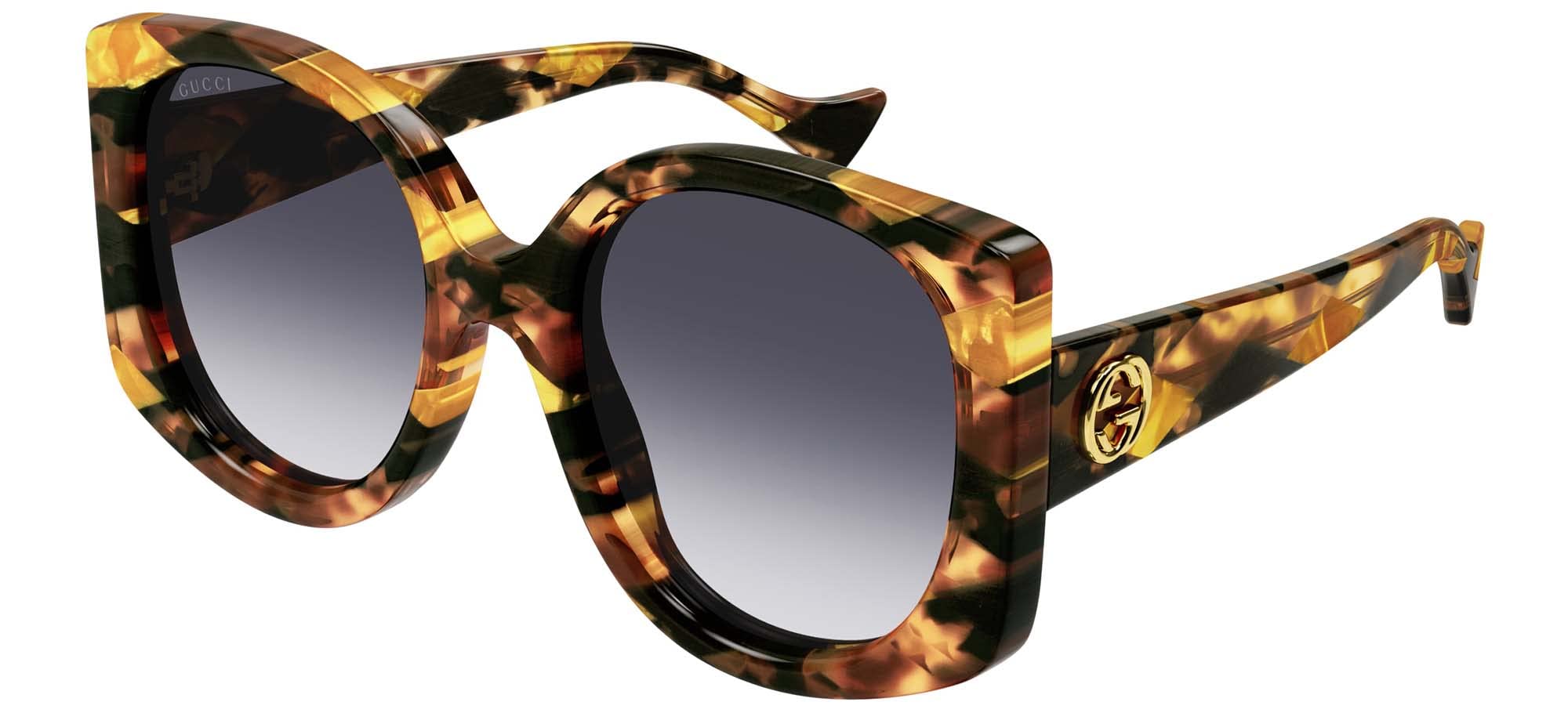 Gucci Women's GG Acetate Oversized Round Sunglasses - UV Protection Fashion Shades for Women | Perfect for Beach, Driving & Outdoor Activities