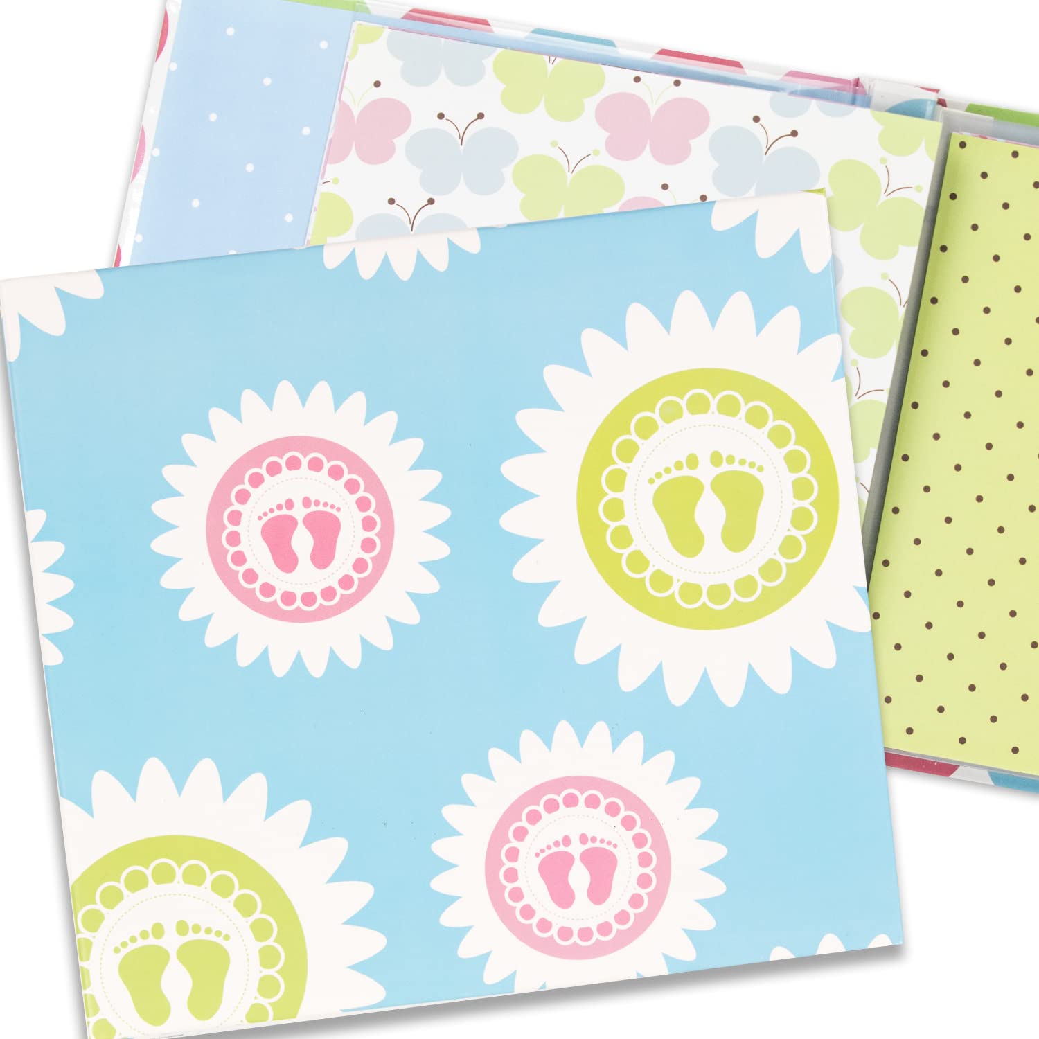 Funny Party Scrapbook Album Kit - All-in-One DIY Memory Book with Footprint Design for Birthdays, Baby Showers & Family Events