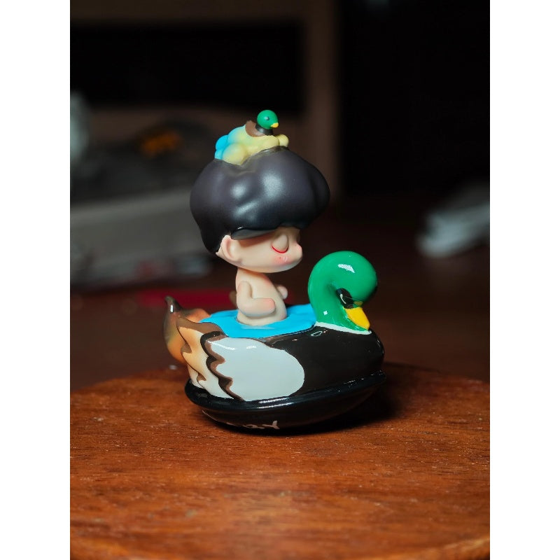 DIMOO Graffiti Duck Limited Edition Collectible Figure - Green Art Toy for Home Decor, Office Display & Gift Giving