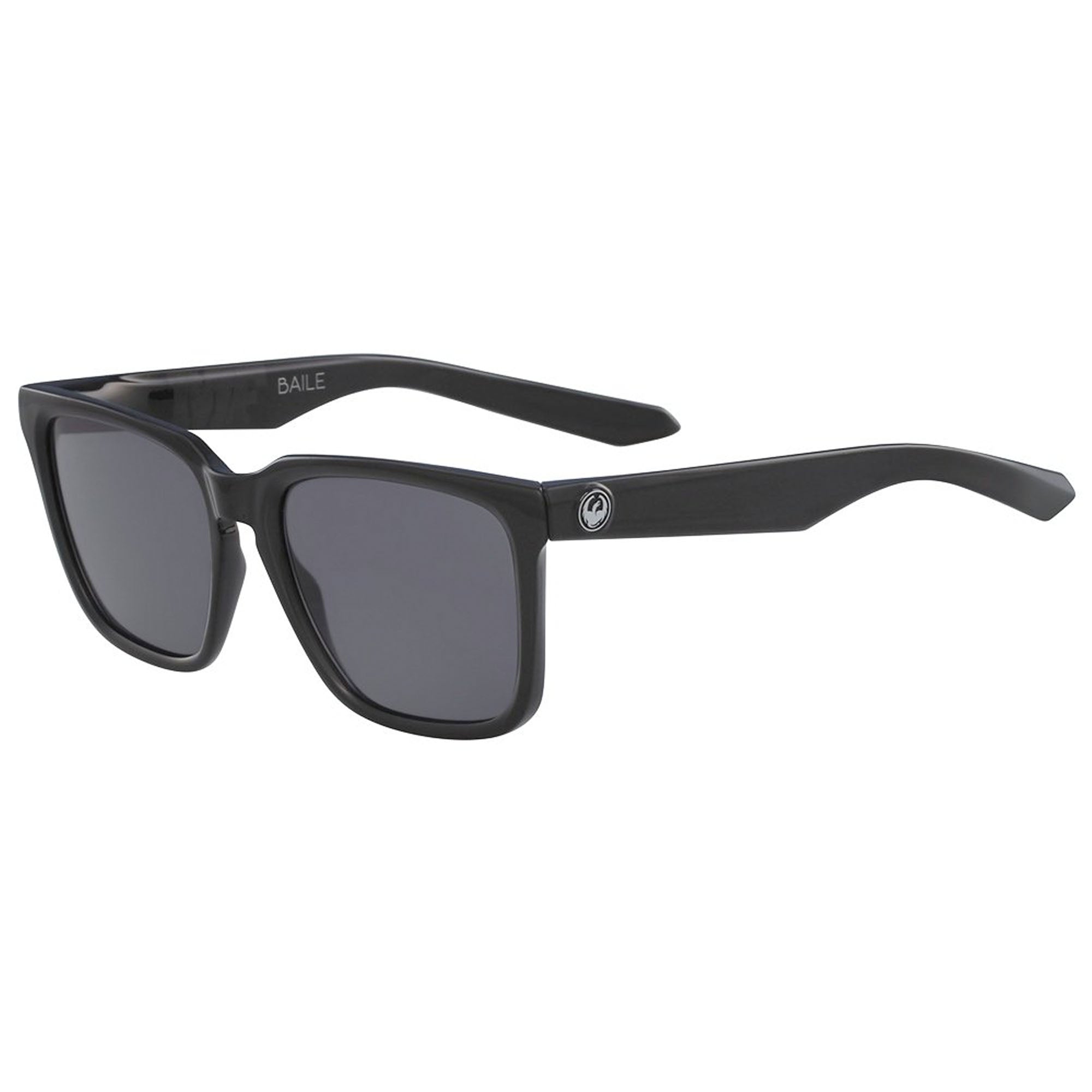 Dragon Baile LL Men's Aviator Sunglasses - Jet Black/Smoke Lens - UV Protection Polarized Shades for Driving, Outdoor & Fashion