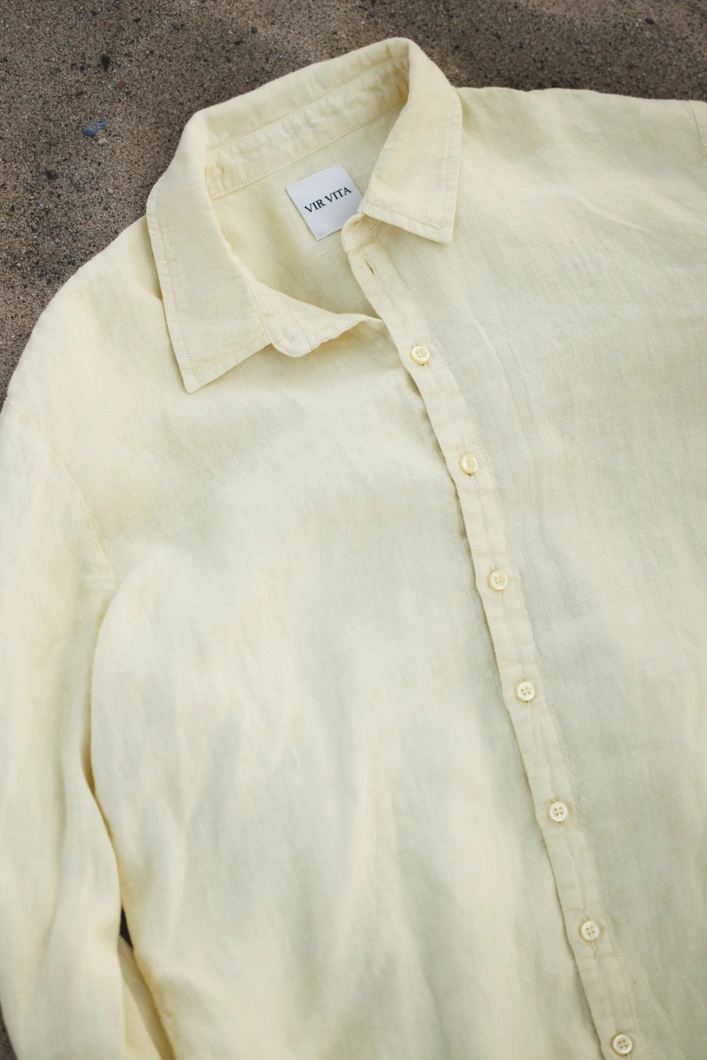 Cecile Oversized Linen Shirt for Women - Soft Butter Yellow Button Down Blouse - Perfect for Casual Outfits, Beach Cover Up and Summer Vacation