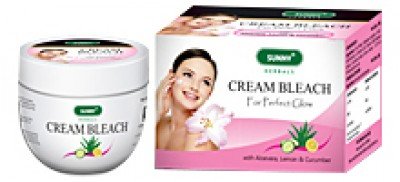 Bakson's Sunny Cream Bleach with Aloe Vera, Lemon & Cucumber - 38g (Pack of 3) | Skin Brightening & Tan Removal | Perfect for Face & Body Care at Home or Salon