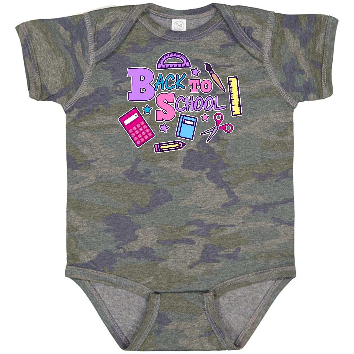 Inktastic Back to School Baby Bodysuit - Cute School Supplies Design for Infants & Toddlers - Perfect for First Day of School, Photo Shoots & Daycare Outfits