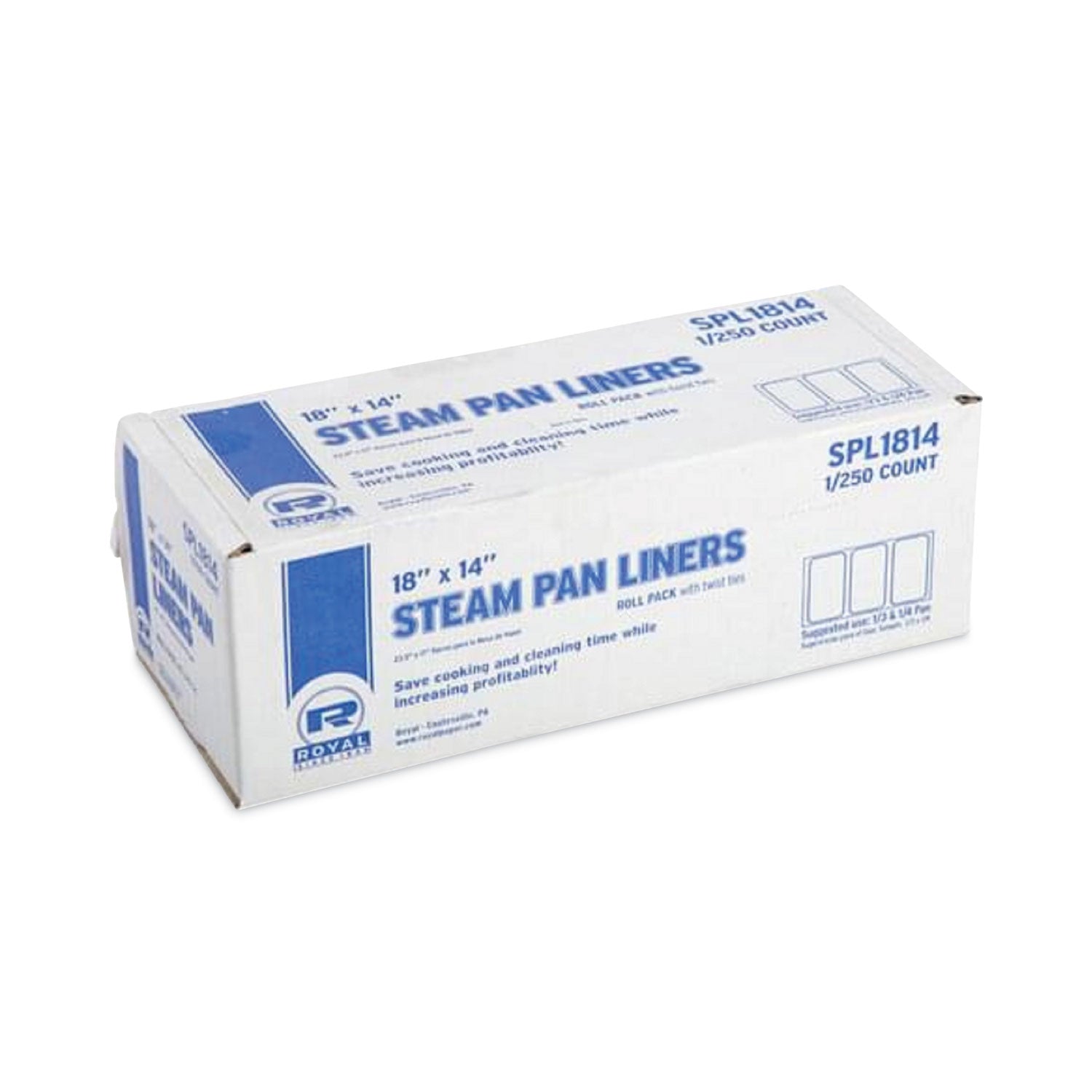 AmerCareRoyal® 1/3 Size Steam Pan Liners - 18
