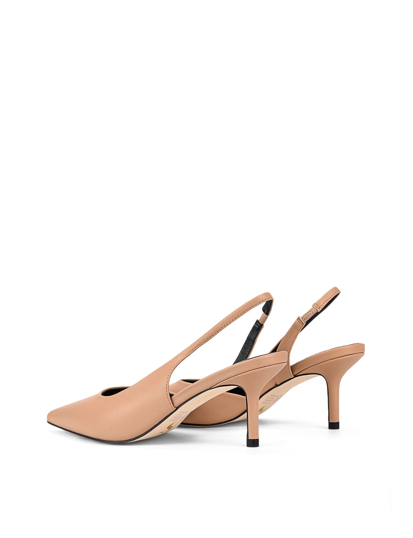 Yoselyn Dorsay Slingback Sandals - Almond Tan Genuine Leather Women's Shoes for Casual Wear & Summer Outfits