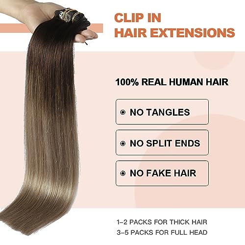 Premium 100% Human Hair Clip-In Extensions - Silky Straight Hair Extensions for Length & Volume | Perfect for Parties, Weddings & Everyday Styling
