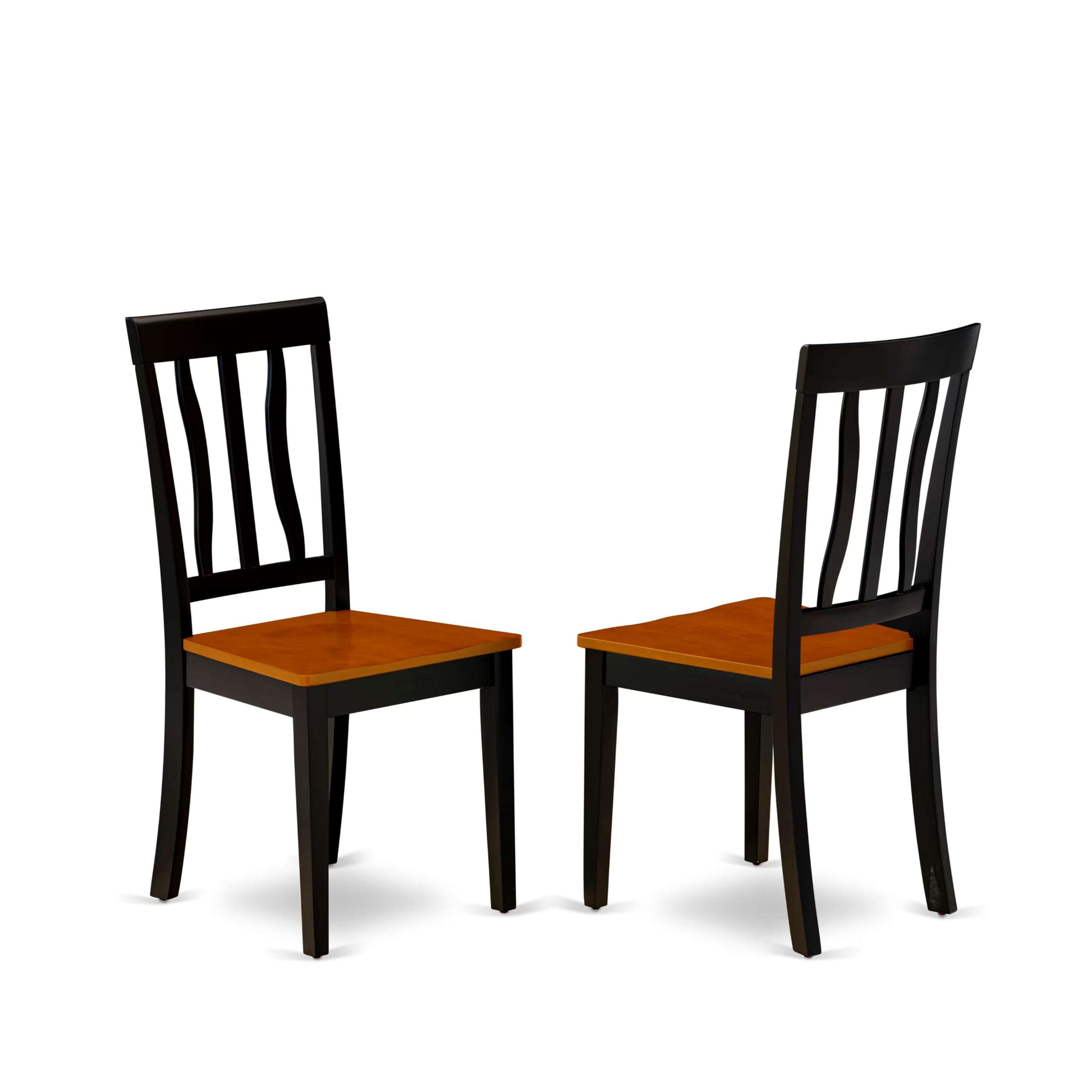 Modern 3-Piece Dining Table Set with Drop Leaf & 2 Chairs - 30x48 Inch Rectangle Wooden Table in Black & Cherry - Perfect for Small Kitchens, Breakfast Nooks & Compact Dining Spaces