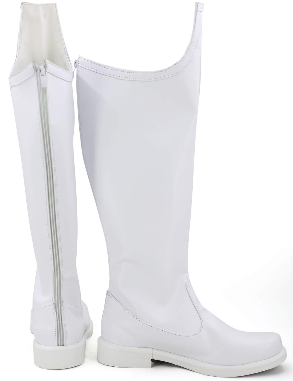 Unisex White Cosplay Boots for Halloween Costume - Perfect for Cosplay, Halloween Parties, and Themed Events