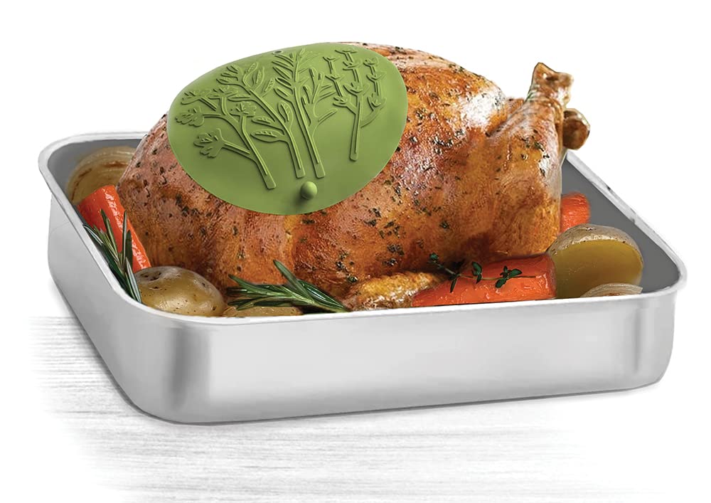 Talisman Designs 8-Inch Steamer & Roasting Shields Set of 2 - Microwave & Oven Safe Food Steaming Lids for Meat, Vegetables & Seafood - Perfect for Healthy Cooking, Meal Prep & Kitchen Use
