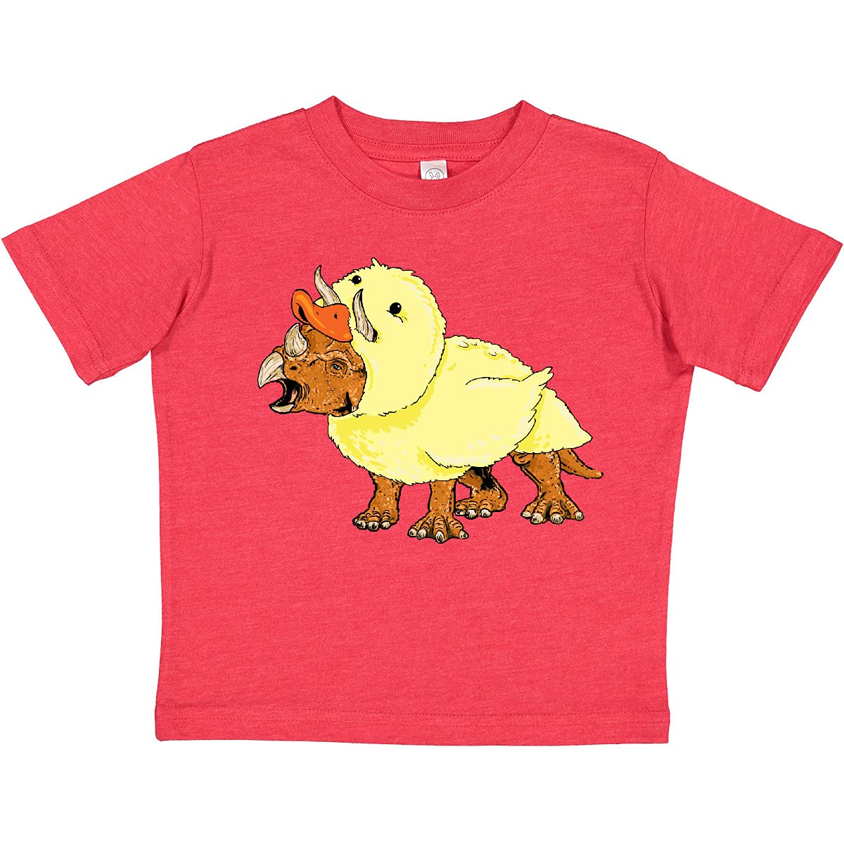 Inktastic Easter Duck Triceratops Toddler T-Shirt - Cute Dinosaur Graphic Tee for Boys & Girls - Perfect for Easter, Birthday & Playdates
