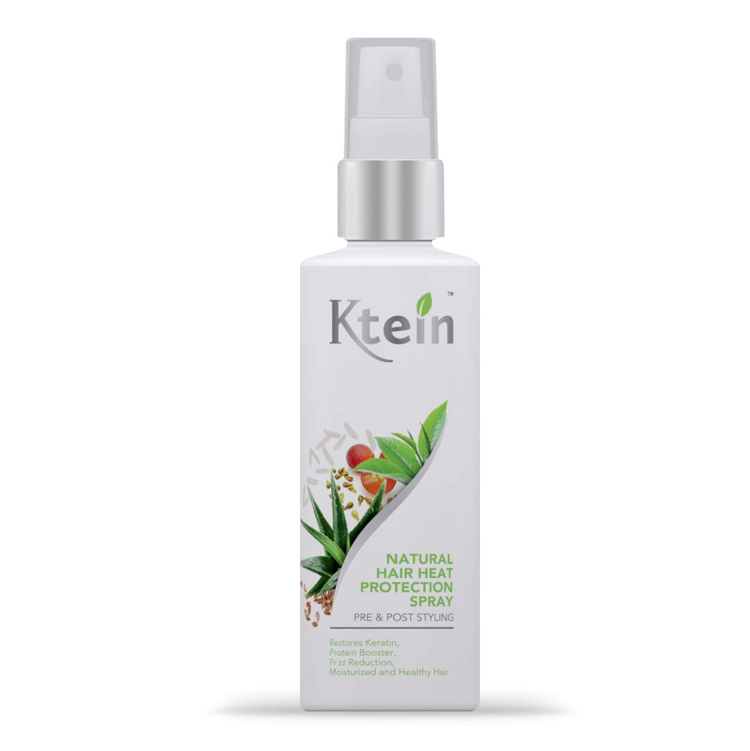 Ktein Natural Hair Heat Protection Spray 100ml - Thermal Shield for Blow Drying & Styling - Safe for Color-Treated & Damaged Hair - Perfect for Daily Use & Salon Styling