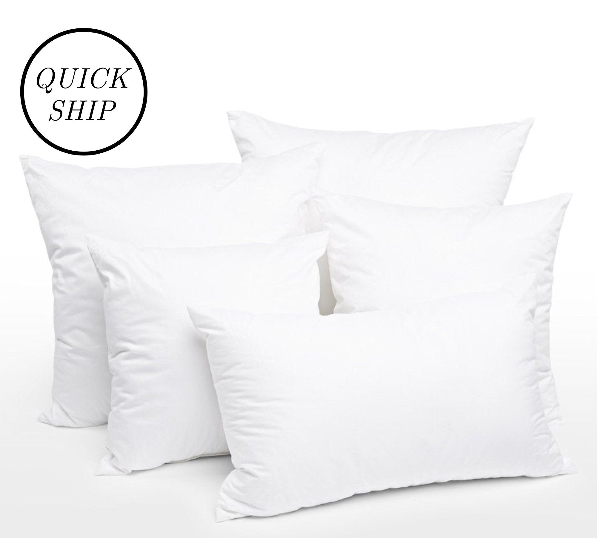 Premium Synthetic Outdoor Polyester Pillow Insert - Waterproof & Weather-Resistant for Patio, Garden, and Poolside Decor